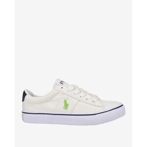 NEW Polo Ralph Lauren Sayer Sneakers White/Blue Size 5Y/6.5 Women's RF10409